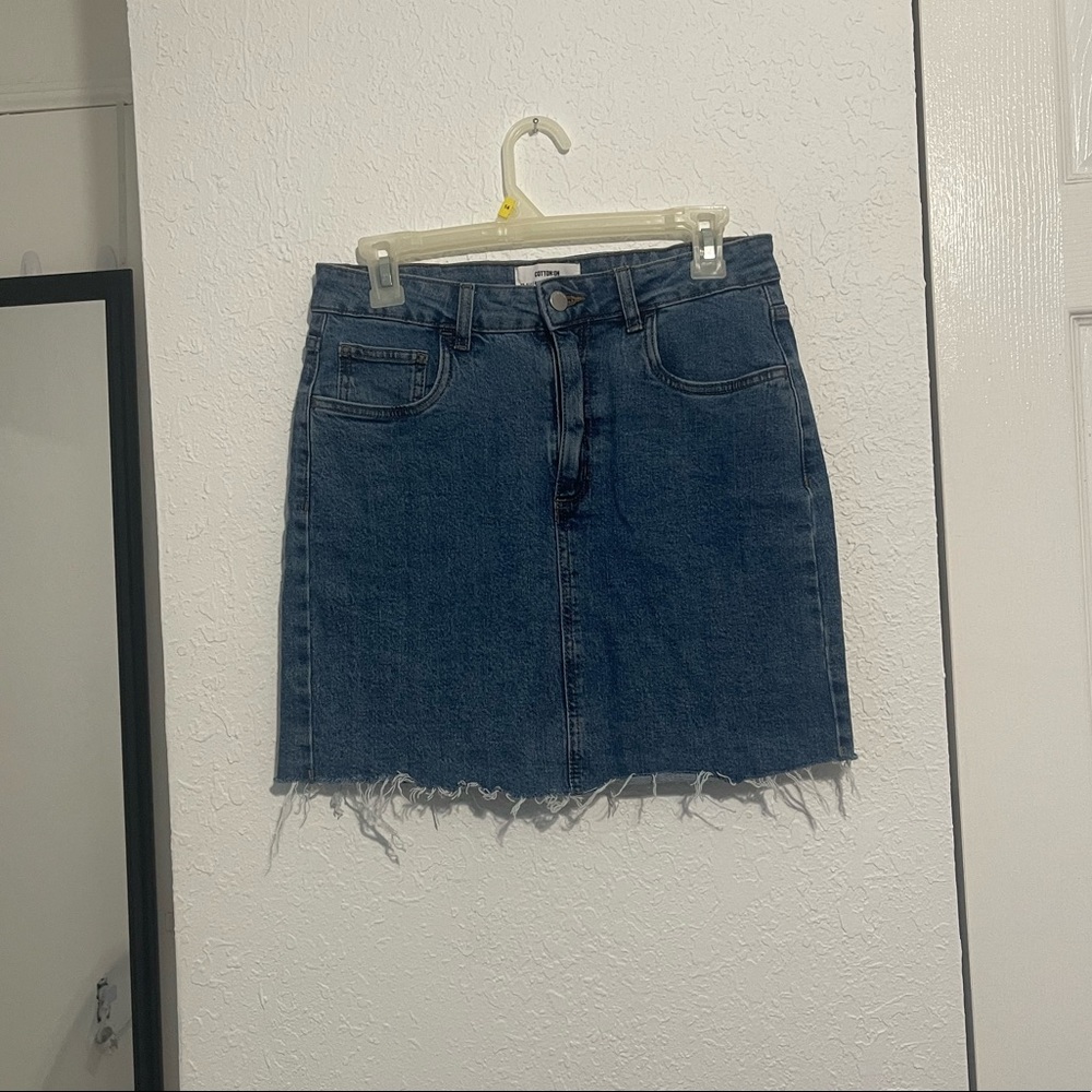 Denim mini skirt
